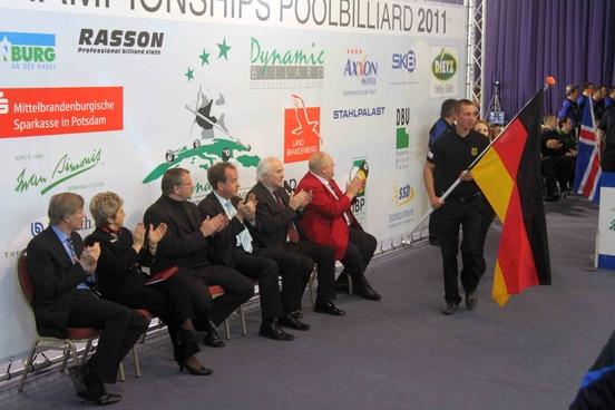 Pool-Billard-EM 2011 in Brandenburg an der Havel am 24. März 2011 eröffnet