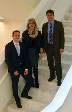 (v.l.) Kämmerer Dr. Markus Niggemann (Cottbus), Corinna Schubert (Frankfurt/Oder) und Steffen Scheller (Brandenburg an der Havel)