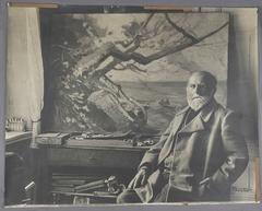 Digitalisierungsprojekt des Stadtmuseums Brandenburg an der Have Karl Hagemeister im Atelier, 1931 fotografiert von Hermann Schweitzer