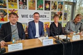 Steffen Scheller, Dr. Alexander Busch, Christine Flieger und Andreas Spering stellten das Programm des Kultursommers 2025 vor.
