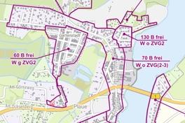 Auszug aus der digitalen Bodenrichtwertkarte Bereich Plaue zum Stichtag 01.01.2026.