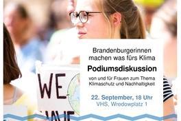 VHS-Podiumsdiskussion von und für Frauen zum Thema Klimaschutz und Nachhaltigkeit