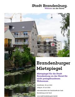 Ansicht Titel Mietspiegel Brandenburg an der Havel