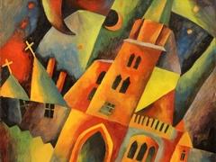 Dom zu Brandenburg, Arnold Topp, Öl auf Karton, 1918