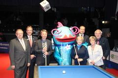 ...auch Wilma Wels ist ein Billard-Fan....