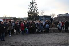 Viele Eltern kamen zum Richtfest.