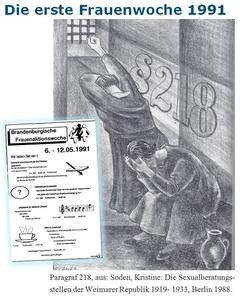 1. Brandenburgische Frauenwoche 1991 mit Einladungschreiben