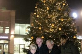 Weihnachtstanne erleuchtet