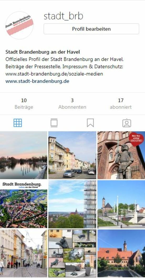 @stadt_brb Instagram-Profil der Pressestelle