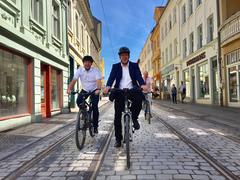 Oberbürgermeister Steffen Scheller ist selbst aktiver Radfahrer und unterstützt die Aktion STADTRADELN