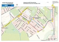 Die Umleitungsstrecken.