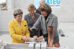 Grundsteinlegung für die Erweiterung des Studentenwohnheims