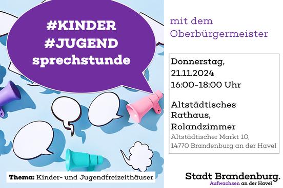 Plakat Kinder- und Jugendsprechstunde