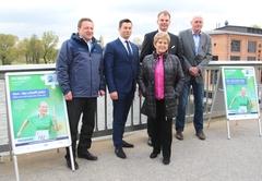 v.r.n.l. Christian Jost, Matthias Kremser, Frank Wallis, Dr. Dietlind Tiemann und Detlev Voigt