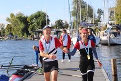 Jubelnde Medaillengewinner