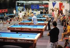 Poolbillard-Action im Stahlpalast in Brandenburg an der Havel (Foto: EPBF/AMM)