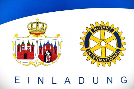 Symbole Stadt und Rotary