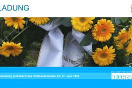 Gedenkveranstaltung zum 62. Jahrestag des Volksaufstands