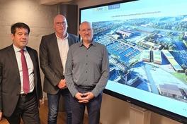 Oberbürgermeister Steffen Scheller, Projektleiter Michael Wagner und Ralf Jörg Rißling stellten Projekt "BrandenburgerWasserForum" vor.