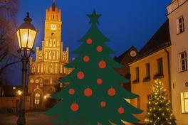 Poster für Weihnachtsbaum-Patenschaft.