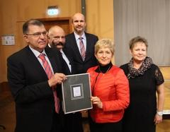 Werner Jumpertz, Betriebsleiter Rolf Nothnagel, neuer Geschäftsführer Jörg Vogler, Oberbürgermeisterin Dr. Dietlind Tiemann und Prokuristin Petra Hill