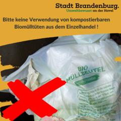 Kein Plastik in die Biotonne