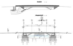 Planansichten der neuen Kanalbrücke.