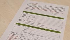 Das Deckblatt des einzureichenden Projektblattes.