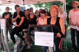 Städtewettkampf vor dem Rathaus