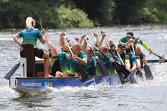 Augenblicke vom Drachenbootrennen am Samstag.