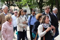 Begrüßung am Südaufgang des Marienbergs