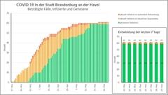Fallzahlen unter den Bürgerinnen und Bürgern der Stadt Brandenburg an der Havel