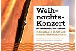 Plakat zum Weihnachtskonzert
