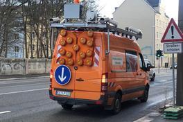 Straßengutachter erfassen die Straßen der Stadt Brandenburg an der Havel