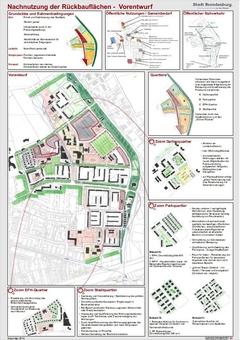 Stadtumbau Hohenstücken – Plakat 4 – Nachnutzung Mini-Ansicht des Plakats mit Grafiken und Texten