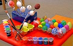 Bunt bemalte Ostereier