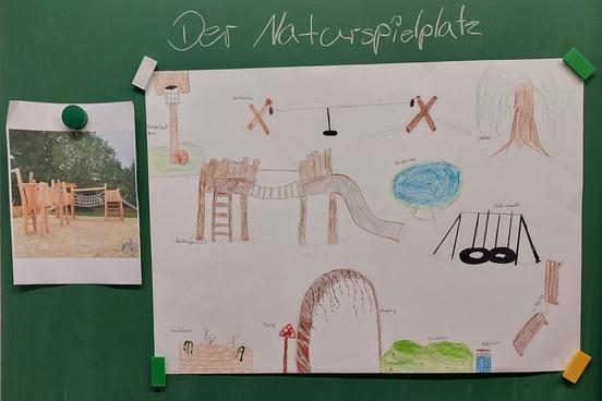 gemaltes Bild vom Spielplatz