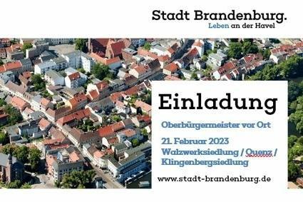 Einladungskarte mit Stadtansicht von oben