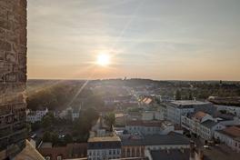 Blick auf die historische Innenstadt vom Katharinenkirchturm.