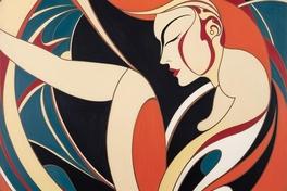 gemaltes Bild einer finininen Frau