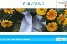 Gedenken an die Opfer des Nationalsozialismus