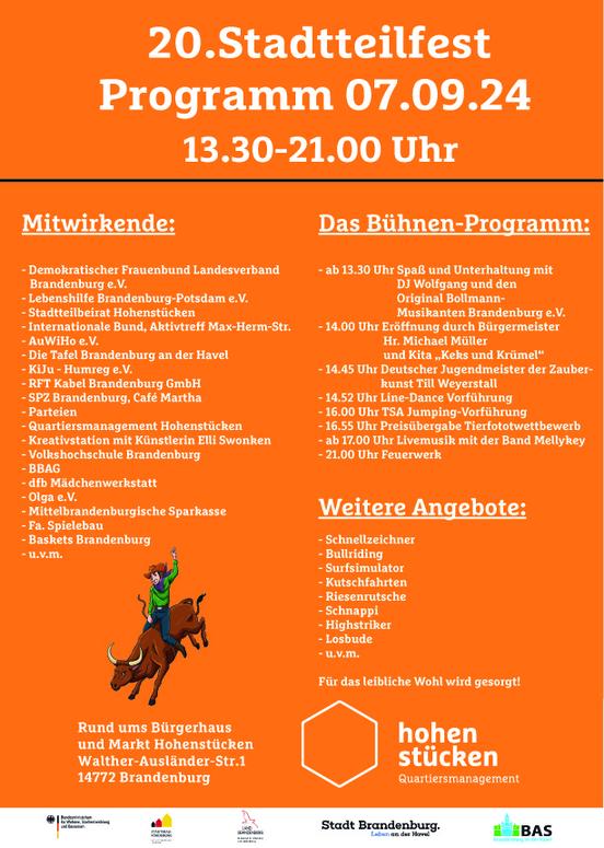 Programm zum Stadtteilfest