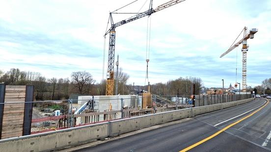 Die Brücken-Baustelle sorgt am 18./19. Januar 2025 für die Vollsperrung der Potsdamer Straße.