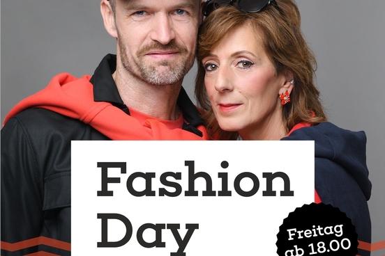 Mit diesem Plakatmotiv wird alsbald der Fashion Day 2024 in der Stadt beworben.