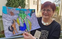 Die erste Einsendung im bildkünstlerischen Teil des 21. "Undine"-Märchenwettbewerb ist bereits in der Fouqué-Bibliothek eingetroffen.