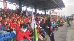 Volle Tribüne Die Regattastrecke "Beetzsee" war auch 2017 wieder Anziehungspunkt für Wassersportfans aus nah und fern.