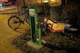 Die neue Fahrrad-Reparaturstation in Göttin.