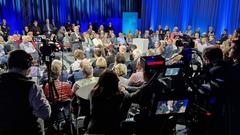 Viel Technik und großer Medienrummel begleiteten den Kanzlerbesuch.