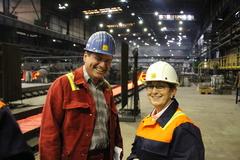 Rico Lorenz, Werkleiter, und Oberbürgermeisterin Dietlind Tiemann