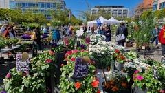Der Gartenmarkt macht das Stadtzentrum bunter und lebendiger.